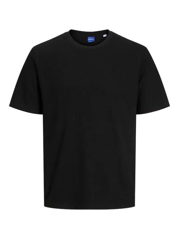 Svart loose fit T-shirt med vintage-struktur