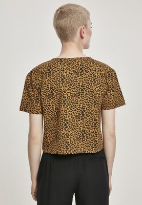 Leopard patterned short t-shirt ladies