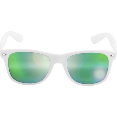 Wayfarer solbriller spejlglas hvide sløjfer
