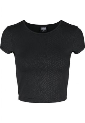 Short snake patterned top