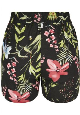 Black shorts with floral ladies