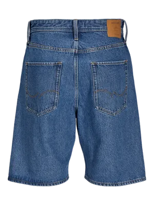 Baggy fit shorts stonewash blå för män