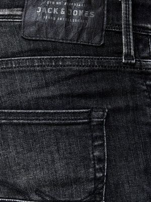 Sorte vaskede slimfit jeans til mænd