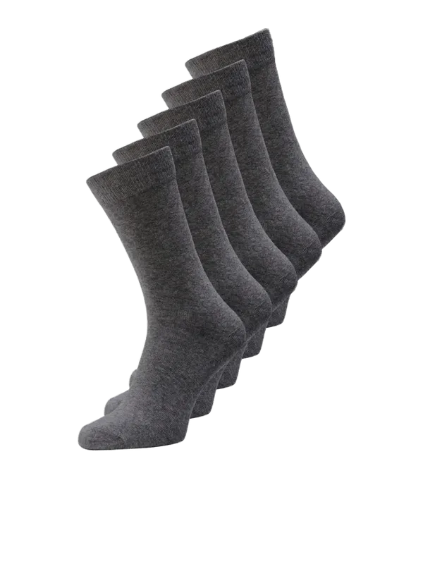 Mörkgrå strumpor – 5-pack herr