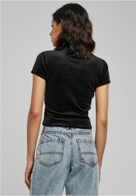 Short velvet top for ladies