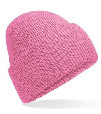 Klassisk strikbeanie med dyb skygge