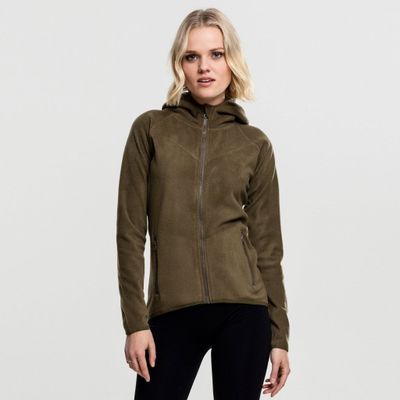 Fleece jacket lady with hood