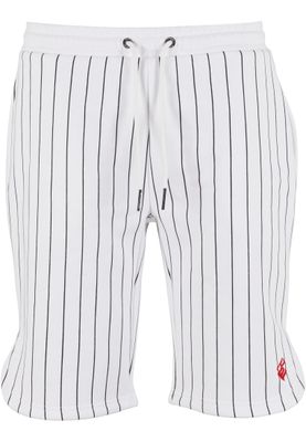 Svarta ränder, liten logotyp på vänster ben Rocawear Shorts med svarta ränder – vit