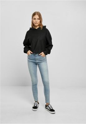 Ladies Oversized Short Rib Hoody