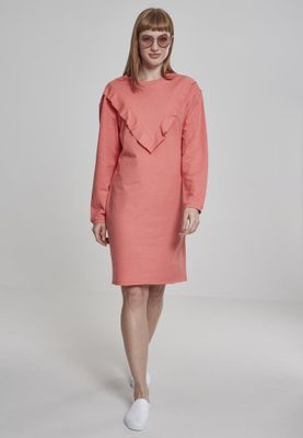 Long-sleeved dress with ruffles