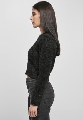 Ladies Cropped Feather Sweater