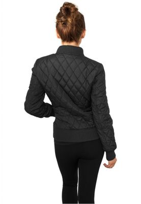 Nylon jacket lady with checkered pattern