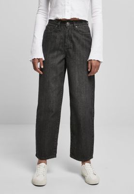 Wide jeans with a high waist lady