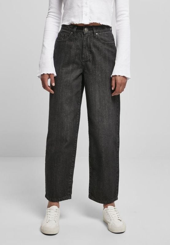 Wide jeans with a high waist lady