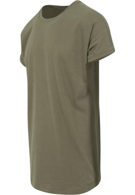 Long Shaped Turnup Tee Olive