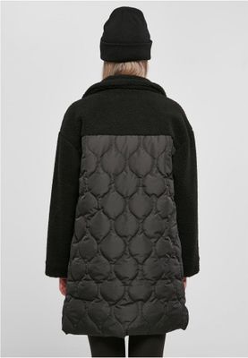Ladies Oversized Sherpa Quilted Coat