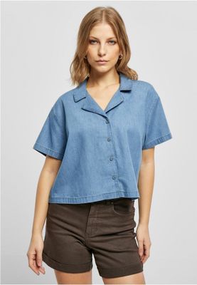 Thin denim shirt for women