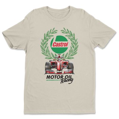 Castrol Motor Oil Racing T-shirt i khaki