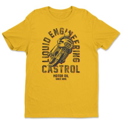 Castrol Bike 1899 Graphic T-shirt i gold