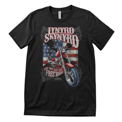 Lynyrd Skynyrd Live Free T-shirt i svart