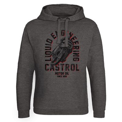 Castrol Bike 1899 Graphic Epic Huvtröja i mörkgrå