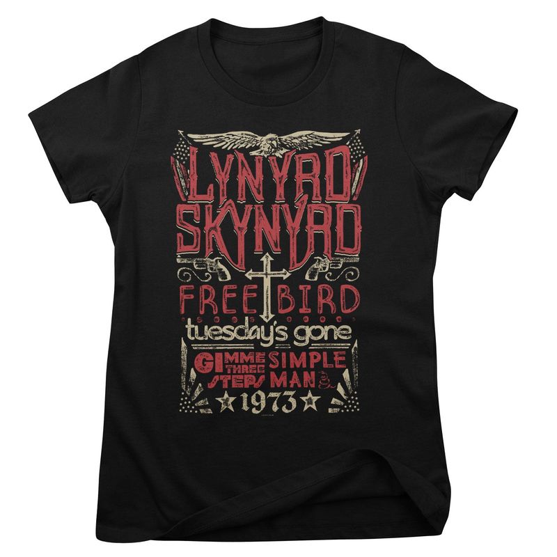 Lynyrd Skynyrd Free Bird T-shirt dam i svart