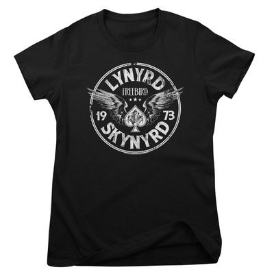 Lynyrd Skynyrd 1973 Circle Patch T-shirt dam i svart