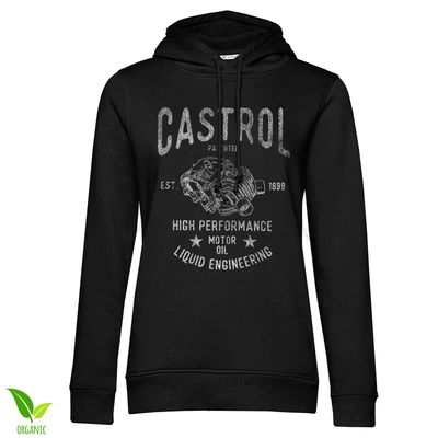Castrol Motor Oil Girly Huvtröja dam i svart