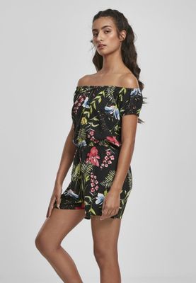 Short jumpsuit with pattern ladies