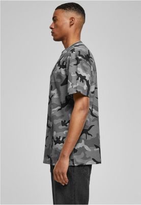 Oversized T-shirt in dark camouflage for men