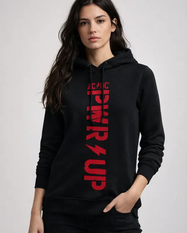 AC/DC - PWR-Up Vertical Logo Girly Hoodie