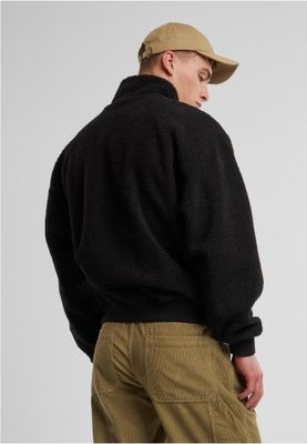 Teddy jacket with half zip for men