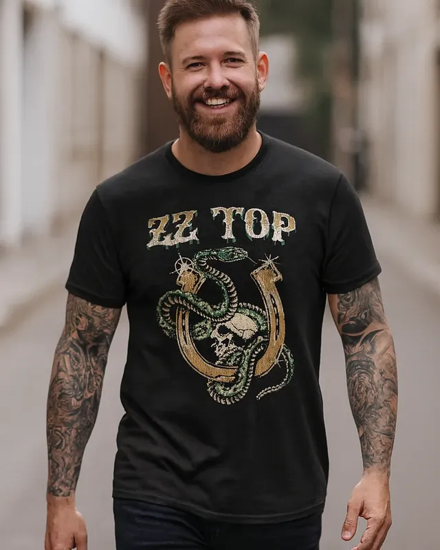 ZZ Top Rattlesnake T-shirt herr i svart
