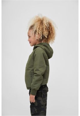 Windbreaker with fleece lining olive - Child