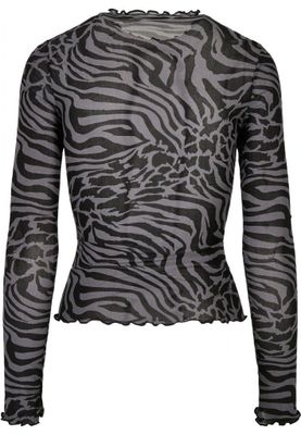 Ladies AOP Mesh Turtleneck Longsleeve