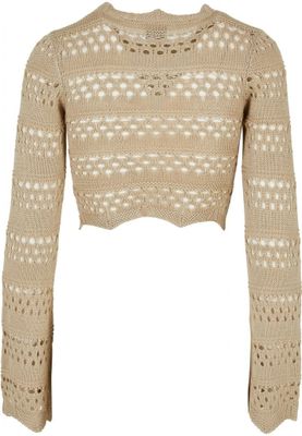 Crocheted short sweater for women