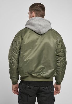 MA1 bomberjacka with hood olive