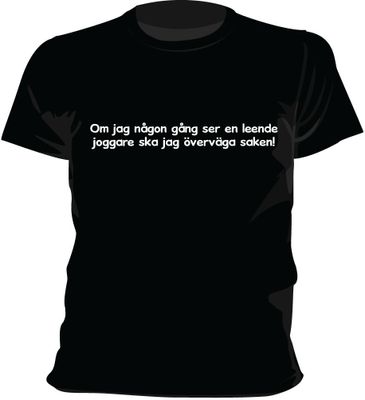 Ser en leende joggare