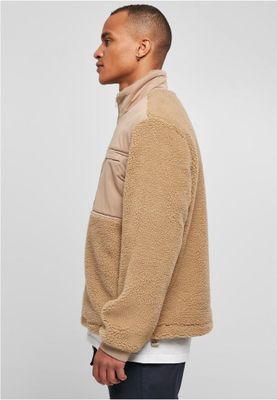 Patched Sherpa Jacket
