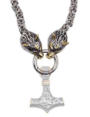 Fenris necklace with gold and silver color