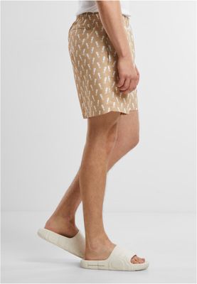 Pattern Swim Shorts Beigeseahorse