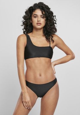 Tank top black bikini in recycled polyester