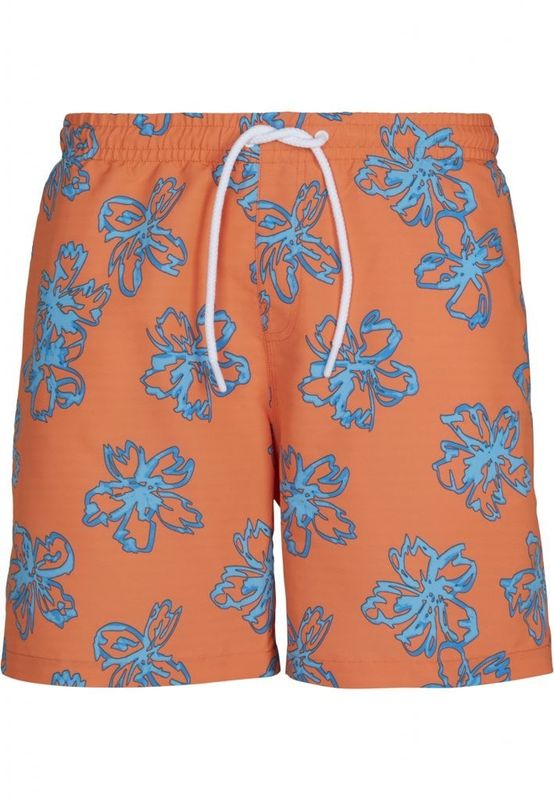 Swim shorts floral orange