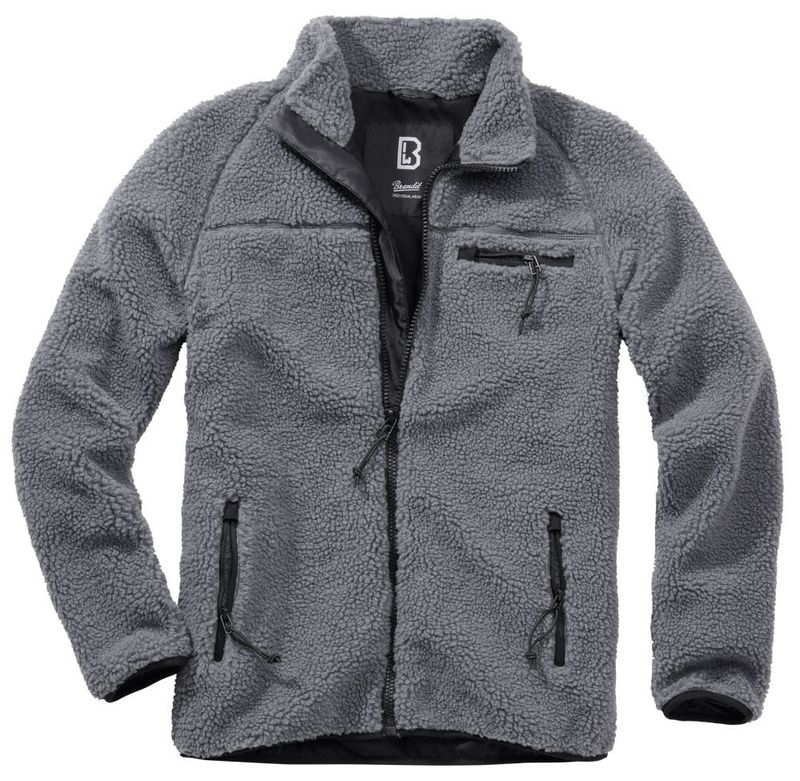 Gray fleece jacket teddy - men