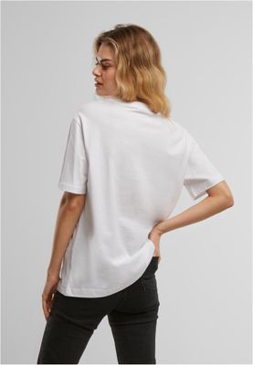 T-shirt med blomma broderad bröst regular – vit