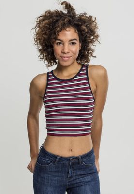 Stribet sweater uden arme