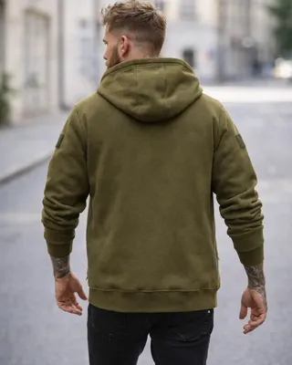 Tom Tactical Sweat Jacket Huvtröja för herr – olive