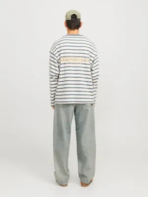 Blågrå baggy fit jeans herr - ALEX