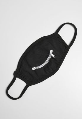 Face mask with a happy zipper