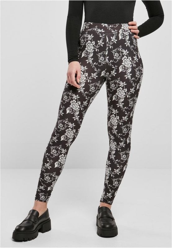 Black rose leggings